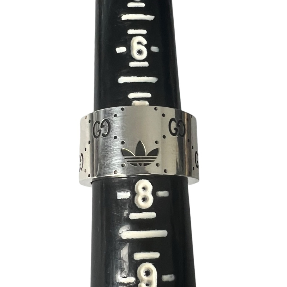 Gucci x Adidas Engraved GG Silver Ring - Picture 7 of 8